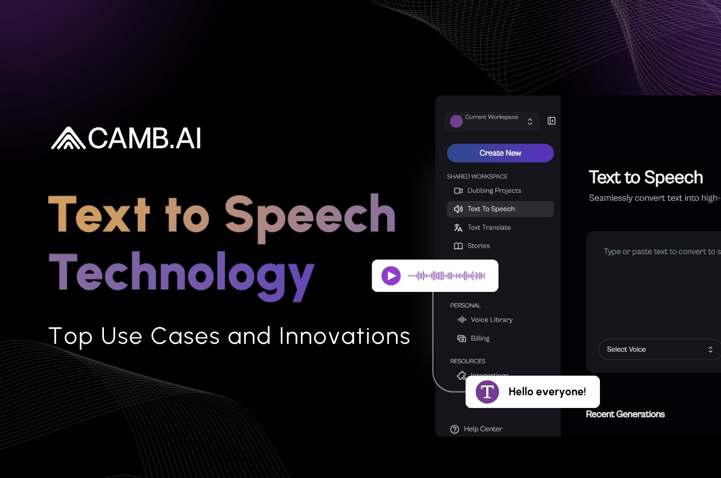 TexttoSpeech Technology Top Use Cases and Innovations